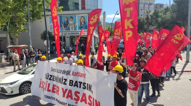 SOMA MADEN FACİASININ 10. YILINDA TKP MEYDANLARDA HAYKIRDI